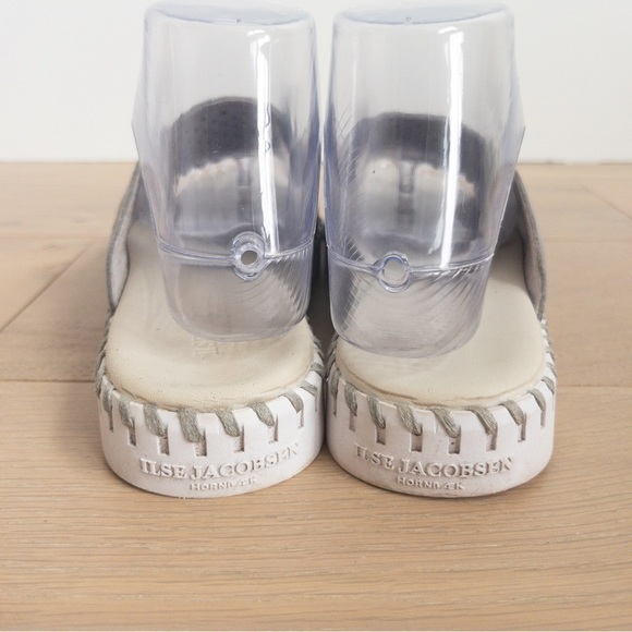 Ilse Jacobsen Grey Scalloped Tulip Slide Sandals - Picture 4 of 12